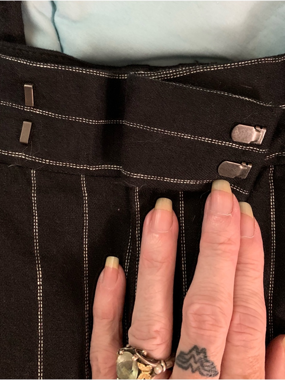 Banana Republic Black Pinstripe Flat Front Shorts - Picture 3 of 8